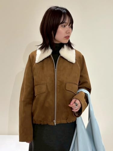 Amazon | [ミラオーウェン] ステンカラーフェイクレザーブレザー